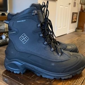 Columbia Mens Boots Size 12 Black Omni Grip Waterproof Techlite Omni-Heat YM5383